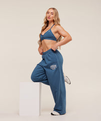 Lifting Club Graphic Straight Leg Joggers - Compound Blue