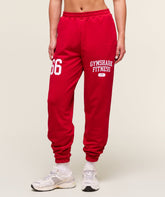 Varsity Graphic Oversized Joggers - Conditioning Red