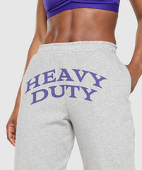 Heavy Duty Graphic Loopback Jogger - Light Grey Core Marl