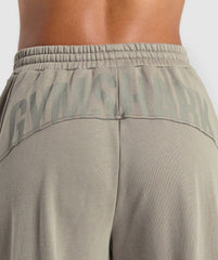Power Washed Joggers - Linen Brown