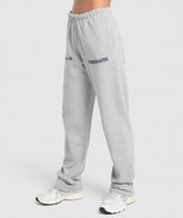 EST 2012 Graphic Straight Leg Joggers - Light Grey Core Marl