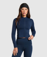 Everyday Seamless Zip Tracktop - Navy