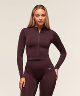 Everyday Seamless Zip Tracktop - Cherry Purple
