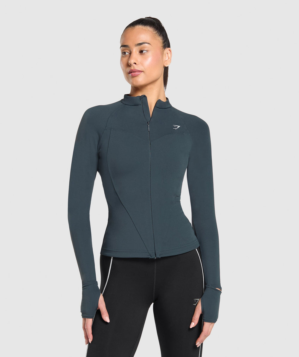 Running Full Zip Jacket - Darkest Teal