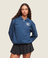 Phys Ed Graphic 1/4 Zip - Soft Blue