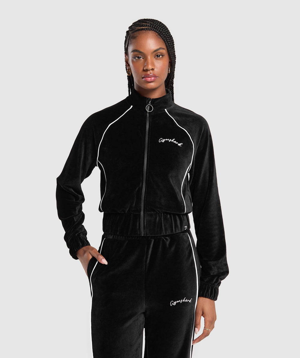Velour Tracktop - Black