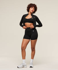 Vital Midi Zip Up Jacket - Black