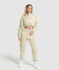 Lifting Lightweight 1/4 Zip Pullover - Ecru White