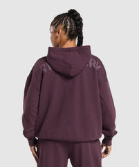 Power Oversized Zip Hoodie - Depth Purple