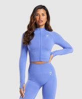 Vital Midi Zip Up Jacket - Lift Blue Marl