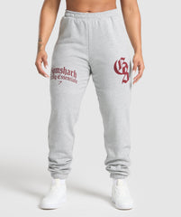 Lifting Essentials Oversized Joggers - Light Grey Core Marl