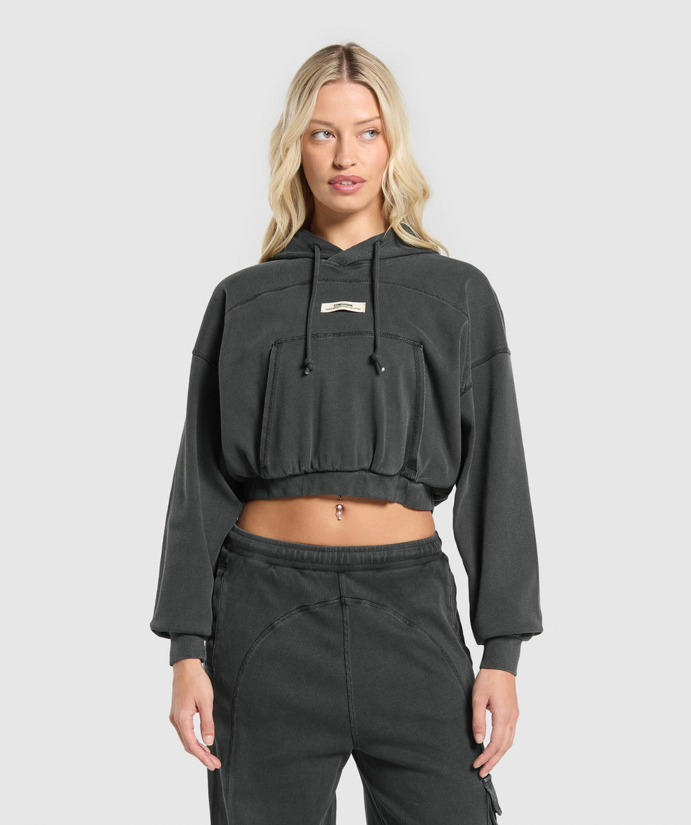 Rest Day Ribbed Hoodie - Asphalt Grey