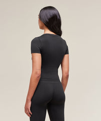 Soft Sculpt Midi T-Shirt - Black