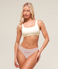 Script Lifestyle Club Graphic Thong - Muted Pink