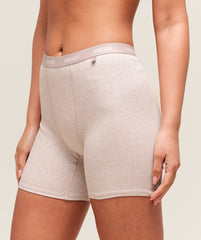 Rib Shorts - Soft Pink Marl