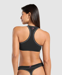 Your Plate or Mine Bralette - Black
