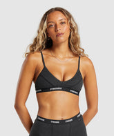 Rib Bralette - Midnight Black Marl