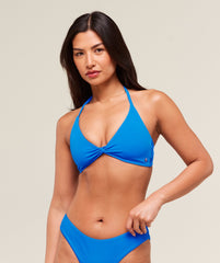 Twist Front Bikini Top - Barbell Blue