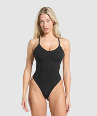 Strappy All in One Bodysuit - Black