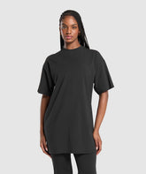 Oversized T-Shirt Dress - Black
