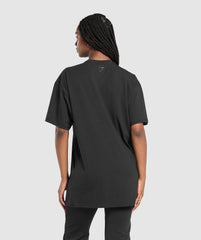 Oversized T-Shirt Dress - Black