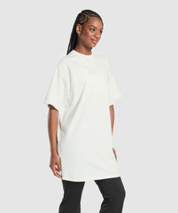 Oversized T-Shirt Dress - Soft White