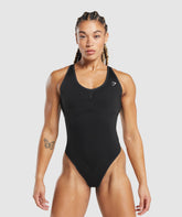 Lift Seamless Bodysuit - Black/Black Marl