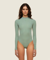 everywear Long Sleeve Active Bodysuit - Dollar Green