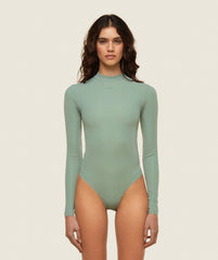 everywear Long Sleeve Active Bodysuit - Dollar Green