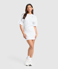 Lifting Longline T-Shirt Dress - White