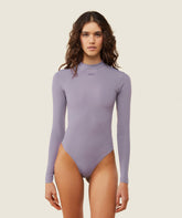 everywear Long Sleeve Active Bodysuit - Fog Purple