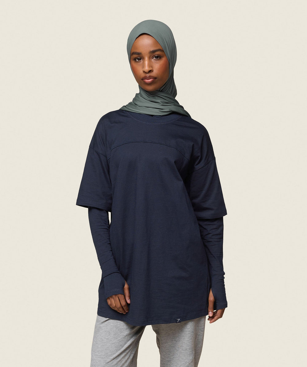 GS x Leana Deeb Oversized T-shirt - Midnight Blue
