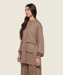 GS x Leana Deeb Oversized Hoodie - Soul Brown
