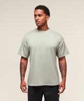 Oversized Performance T-Shirt - Stone Grey