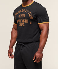 XXL Strength Dept Ringer T-Shirt - Black
