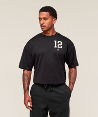 Collegiate Graphic T-shirt - Black