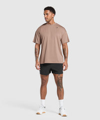 Oversized Performance T-Shirt - Mocha Mauve