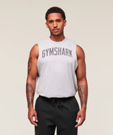 Worn Graphic Tank - Light Grey Core Marl