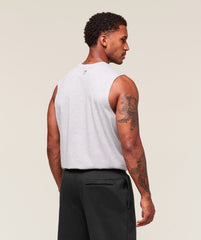 Worn Graphic Tank - Light Grey Core Marl