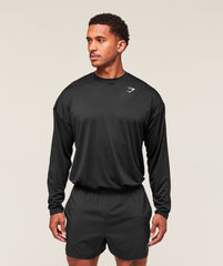 Arrival Oversized Long Sleeve T-Shirt - Black