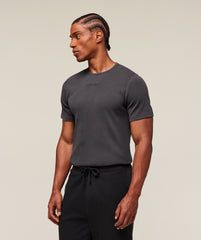 Premium Washed Ribbed T-Shirt - Onyx Grey
