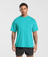 Oversized Performance T-Shirt - Jewel Teal