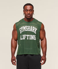 Mesh Oversized Tank - Classic Green