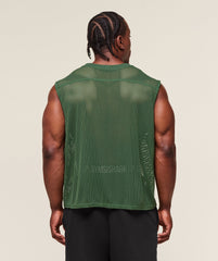 Mesh Oversized Tank - Classic Green