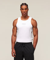Premium Ribbed Tank - White