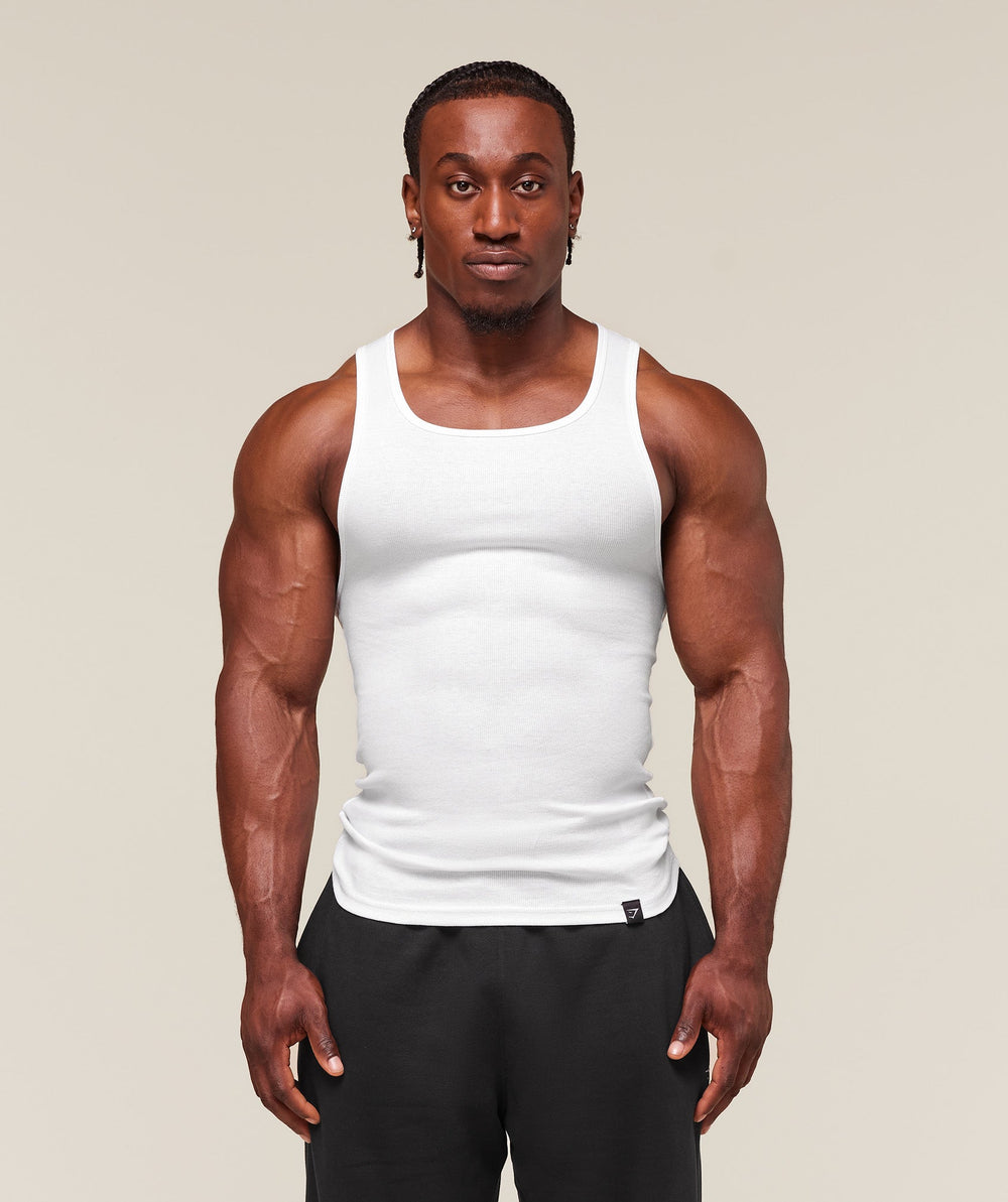 Ribbed Tank 3 Pack - White
