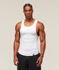 Ribbed Tank 1PK - White
