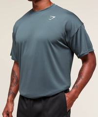 Oversized Performance T-Shirt - Titanium Blue