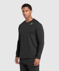Crest Long Sleeve T-Shirt - Black