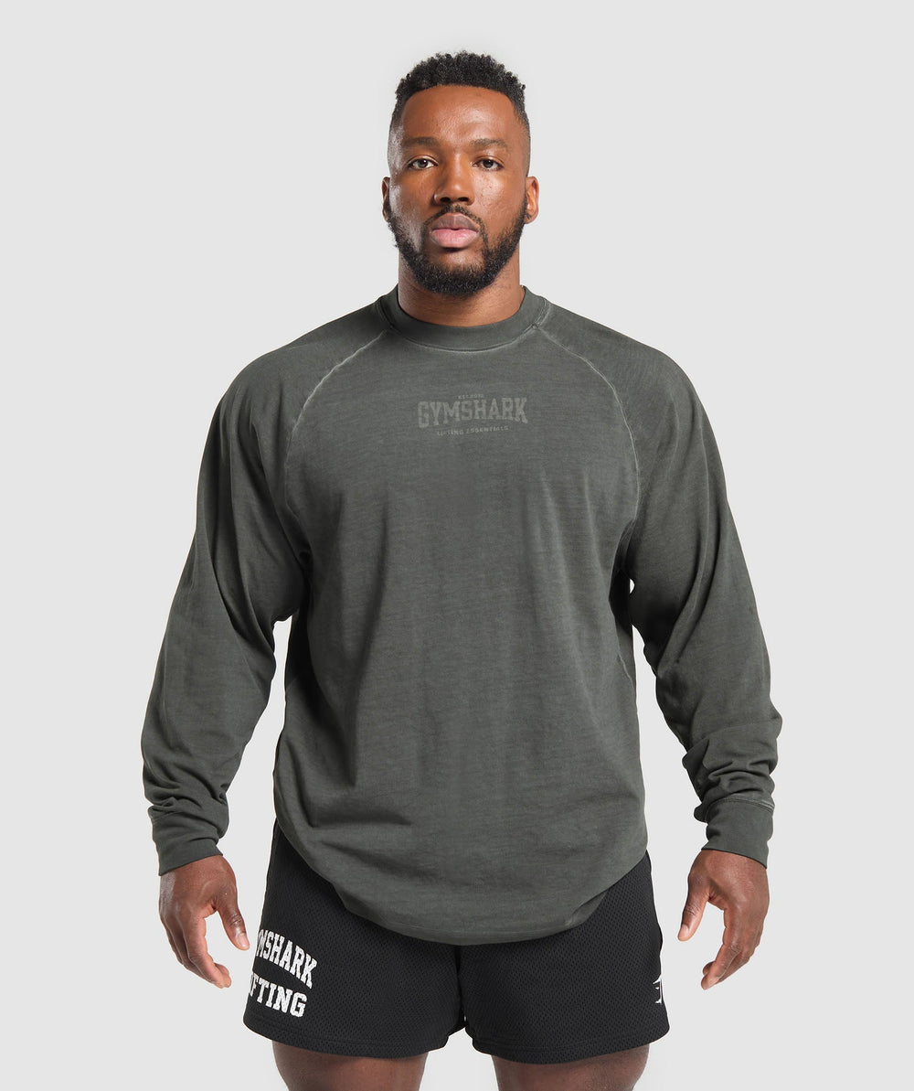 Heavyweight Long Sleeve T-Shirt - Black/Wash